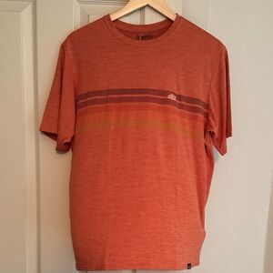 Patagonia Men's Burnt Orange Striped Tee
